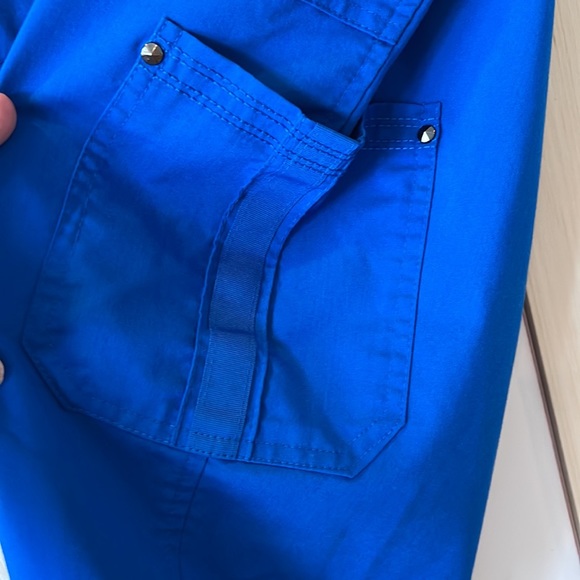 Healing Hands Tori yoga knit waistband Scrub Pants blue size 2X style 9133 - Picture 2 of 7